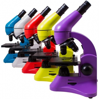 Монокулярный микроскоп Rainbow 50L с набором для опытов, фиолетовый фото 