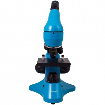 Монокулярный микроскоп Rainbow 50L с набором для опытов, голубой фото 