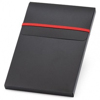 Набор: блокнот Advance с ручкой, красный с черным фото 