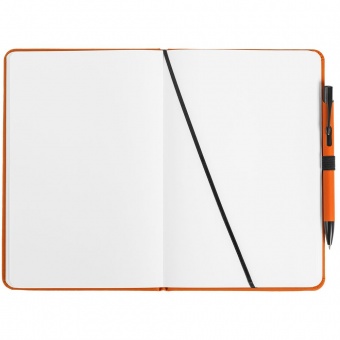 Набор: блокнот Advance с ручкой, оранжевый с черным фото 4