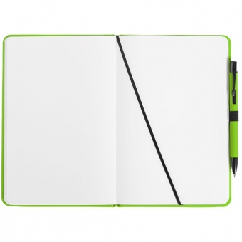 Набор: блокнот Advance с ручкой, зеленый с черным фото 
