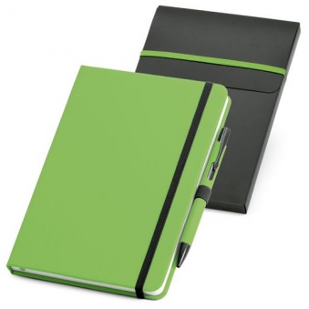 Набор: блокнот Advance с ручкой, зеленый с черным фото 5