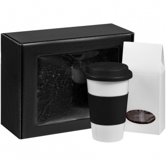Набор «Чайная пауза», черный с белым фото 