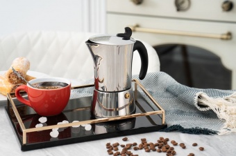 Набор для кофе Cozy Morning, белый с серым фото 