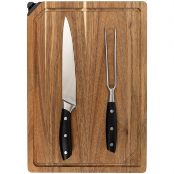 Набор для мяса Slice Twice с ножом-слайсером и вилкой фото 