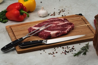 Набор для мяса Slice Twice с ножом-слайсером и вилкой фото 