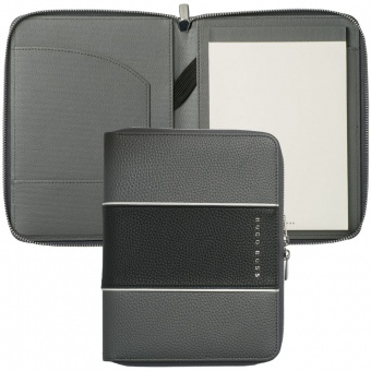 Набор Gear: папка с блокнотом и ручка, серый фото 