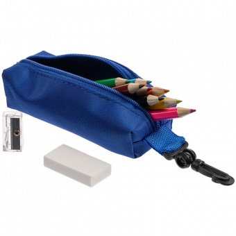 Набор Hobby с цветными карандашами, ластиком и точилкой, синий, уценка фото 