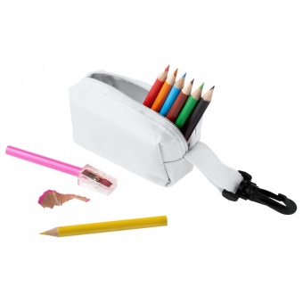 Набор Hobby с цветными карандашами и точилкой, белый фото 
