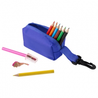 Набор Hobby с цветными карандашами и точилкой, синий фото 
