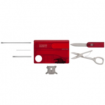 Набор инструментов SwissCard Lite, красный фото 