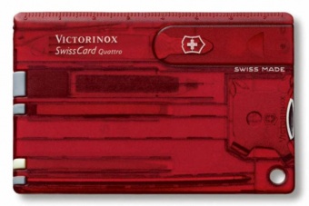 Набор инструментов SwissCard Quattro, красный фото 