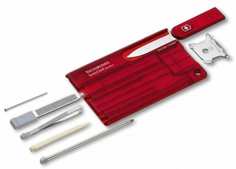 Набор инструментов SwissCard Quattro, красный фото 