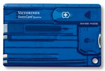 Набор инструментов SwissCard Quattro, синий фото 