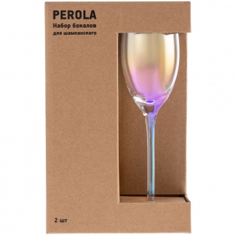 Набор из 2 бокалов для шампанского Perola фото 