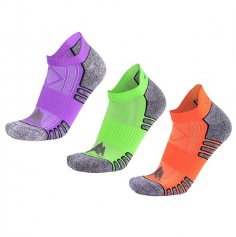 Набор из 3 пар спортивных мужских носков Monterno Sport, фиолетовый, зеленый и оранжевый фото 10