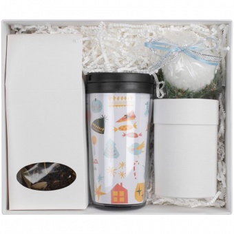 Набор Mug Snug с термокружкой и чаем, белый фото 