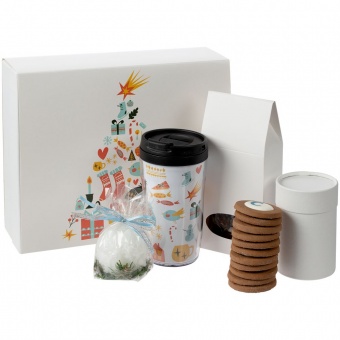 Набор Mug Snug с термокружкой и чаем, белый фото 