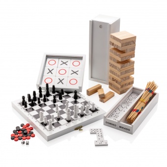Набор настольных игр Микадо/Домино в деревянной коробке фото 