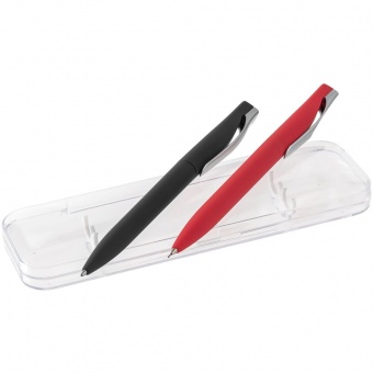 Набор Pin Soft Touch: ручка и карандаш, черный с красным фото 
