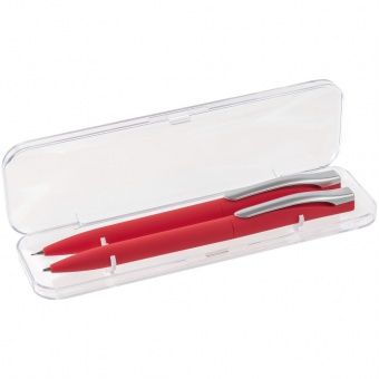 Набор Pin Soft Touch: ручка и карандаш, красный фото 