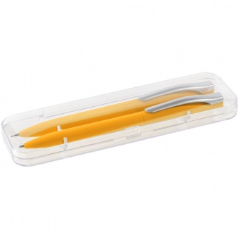 Набор Pin Soft Touch: ручка и карандаш, желтый фото 
