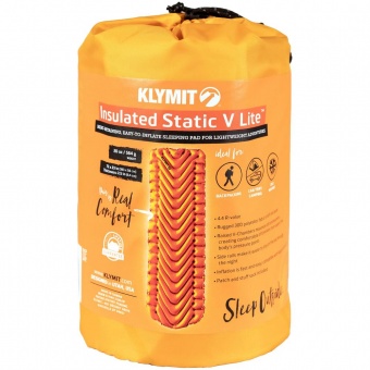 Надувной коврик Insulated Static V Lite, оранжевый фото 