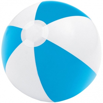 Надувной пляжный мяч Cruise, голубой с белым фото 