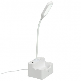 Настольная лампа с подставкой для ручек tidyFlex, белая фото 