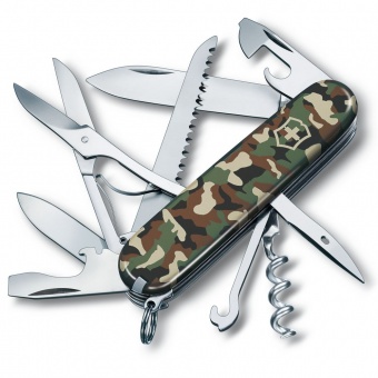 Нож перочинный Huntsman 91, зеленый камуфляж фото 