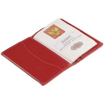 Обложка для паспорта Apache, красная фото 