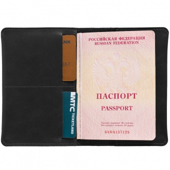 Обложка для паспорта Apache, ver.2, черная фото 