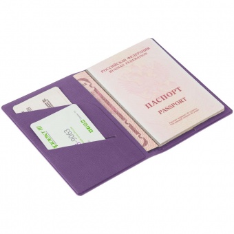 Обложка для паспорта Devon, фиолетовая фото 
