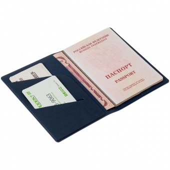 Обложка для паспорта Devon, синяя фото 