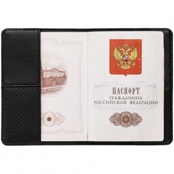 Обложка для паспорта dotMODE, черная фото 