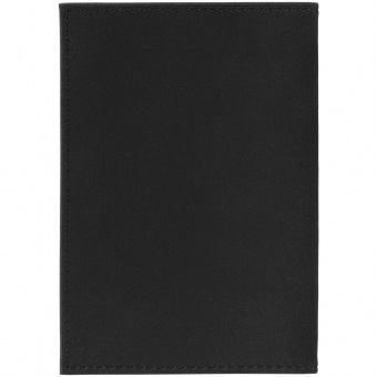Обложка для паспорта Nubuk, черная фото 