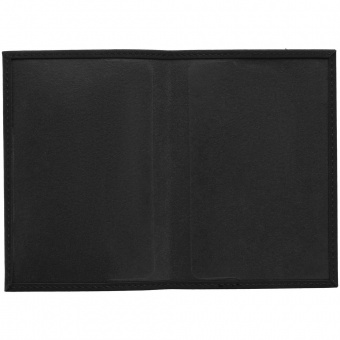 Обложка для паспорта Nubuk, черная фото 