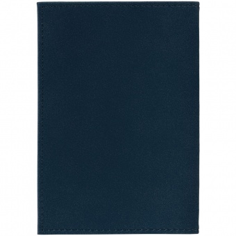 Обложка для паспорта Nubuk, синяя фото 