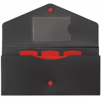 Органайзер для путешествий Envelope, черный с красным фото 