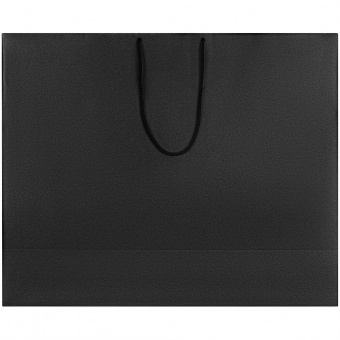 Пакет бумажный «Блеск», большой, черный фото 