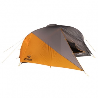 Палатка трекинговая Maxfield 4, серая с оранжевым фото 