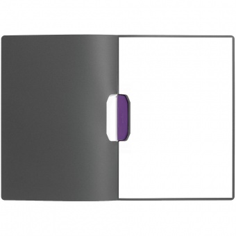 Папка Duraswing Color, серая с фиолетовым клипом фото 