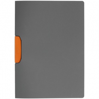 Папка Duraswing Color, серая с оранжевым клипом фото 