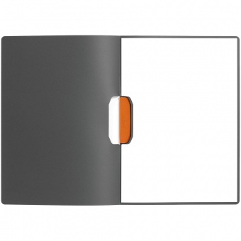 Папка Duraswing Color, серая с оранжевым клипом фото 