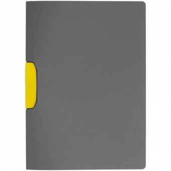 Папка Duraswing Color, серая с желтым клипом фото 