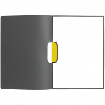 Папка Duraswing Color, серая с желтым клипом фото 