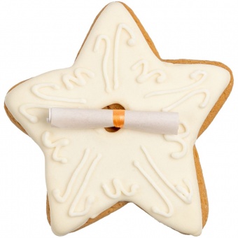 Печенье с предсказанием «Звездочка», белое фото 