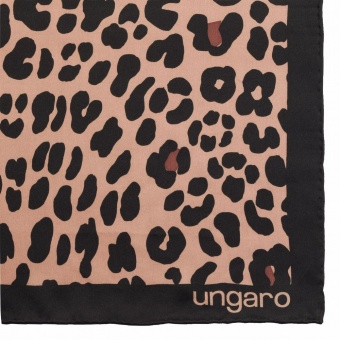 Платок Leopardo Silk, коричневый фото 
