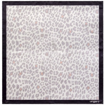 Платок Leopardo Silk, серый фото 