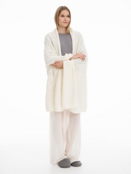 Плед Curve Verve, молочно-белый фото 